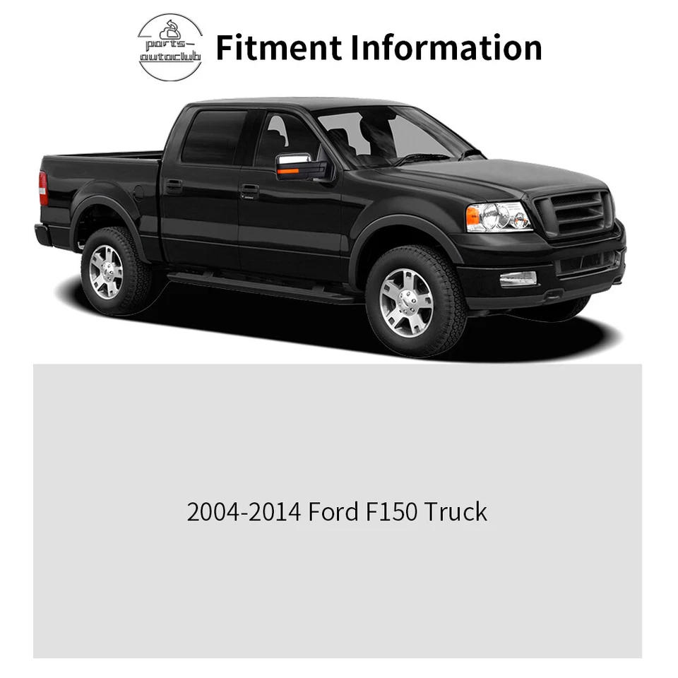 Espelhos de reboque sinal aquecido potência luz poça par lateral para 2004-2014 Ford F-150 - Imagem 4 de 4