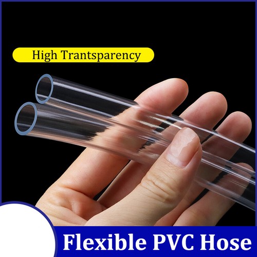 PVC Clear Plastic Flexible Hose Pipe Tube Fuel Water Car Oil Aquariums Air Pond - Foto 1 di 12