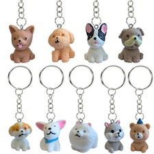 Cute Animal Pet Keyring Dog Puppy 3D Keychain Gift Teddy Bear Terrier Bulldog