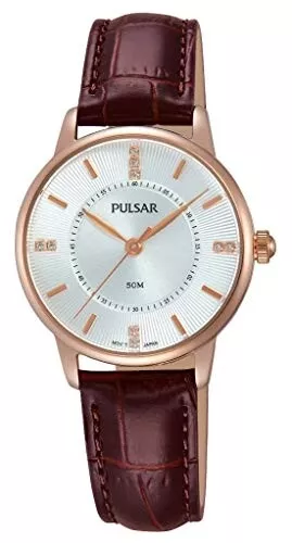 Pulsar ladies watch leather cheap strap
