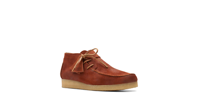 Clarks Original Men LUGGER BOOT RUST BROWN SUEDE 