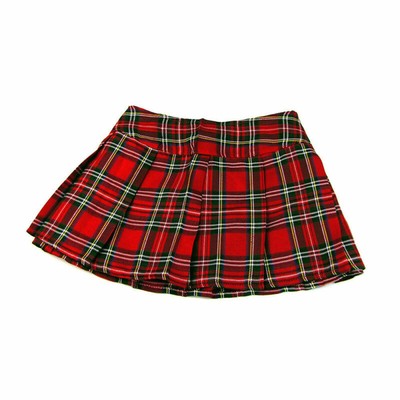 Womens Mini Skirt Slim Short Plaid 