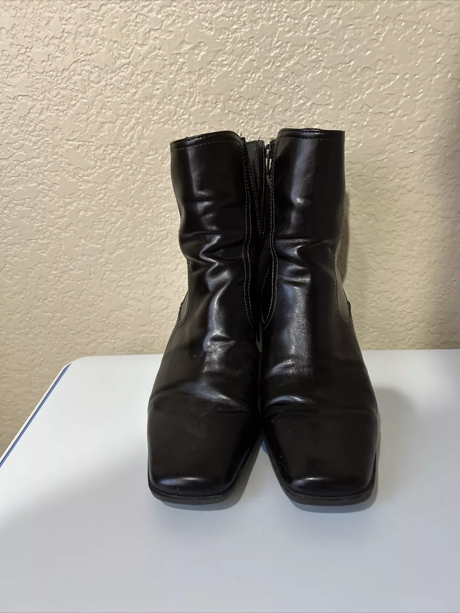 Womens dark cheap brown booties