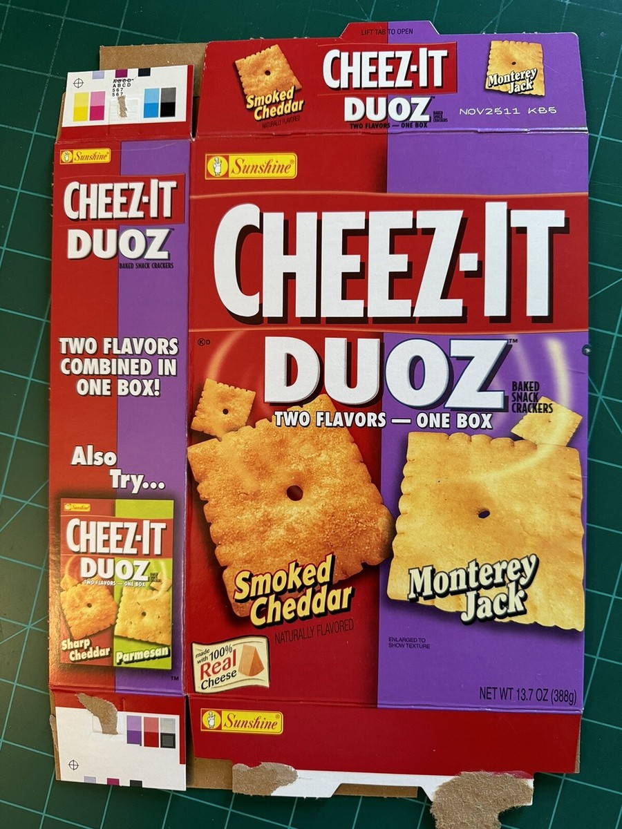 2010's Cheez-It Duoz Empty Boxes with Silly Fun Cheese Students