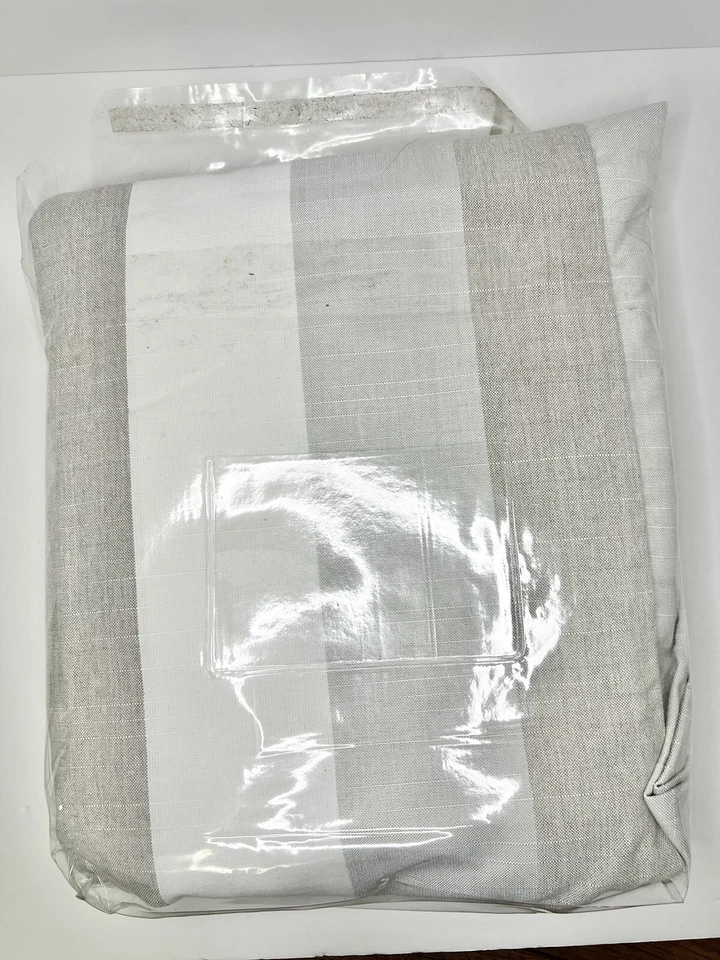 Pottery Barn Tulum Loveseat Cushion Slipcovers Outdoor Stripe Sunbrella 3Pc - Image 4 of 4