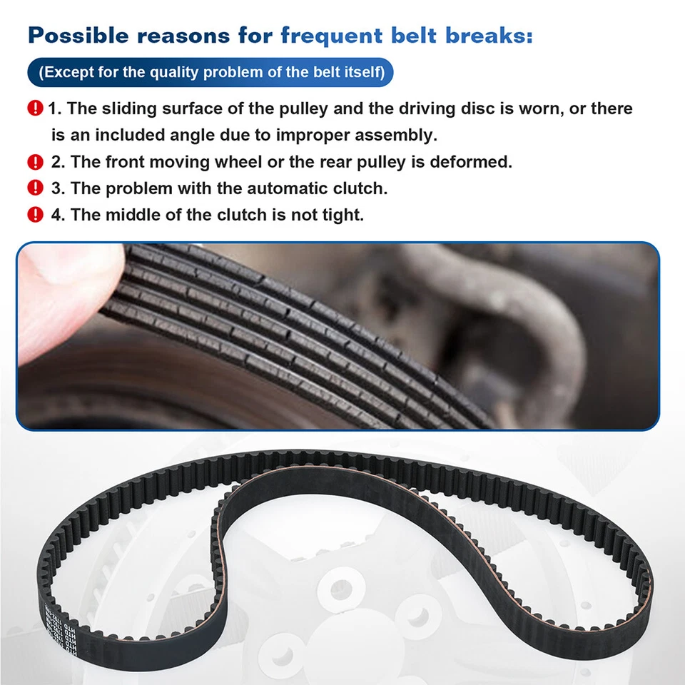 Correa de transmisión trasera 128T de 1-1/8 pulgadas para Harley Sportster 91-03 reemplaza 40022-91 Foto 4 de 4