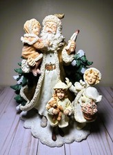 Santa Clause W Children Trees Resin Christmas Centerpiece Exclusive for Michaels