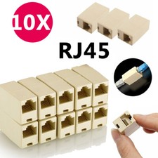 10x Coupler Joiner Connector Extension Broadband Ethernet Network Cable RJ45