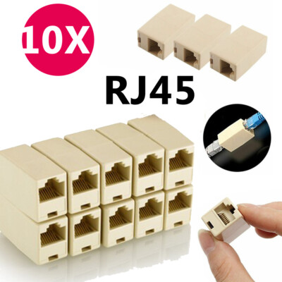 10x Coupler Joiner Connector Extension Broadband Ethernet Network Cable RJ45
