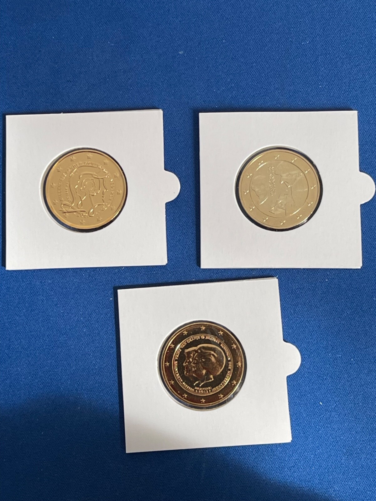 2 Euro Commémorative Plaqué Or PAYS BAS 2011  à 2013