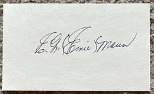 Ernie Maun signed card - Giants Phillies debut 1924 -