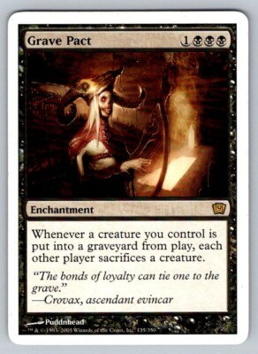 MTG Magic the Gathering 9th Edition Grave Pact Regular Rare 135