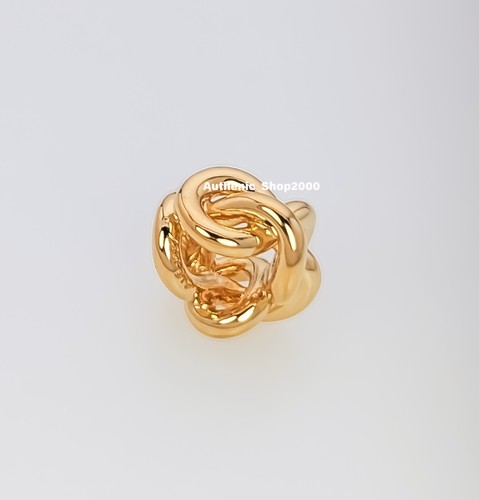 NEW 100% Authentic PANDORA 14k Gold Plated Infinity Knot Spacer Charm 763755C00 - Picture 5 of 7