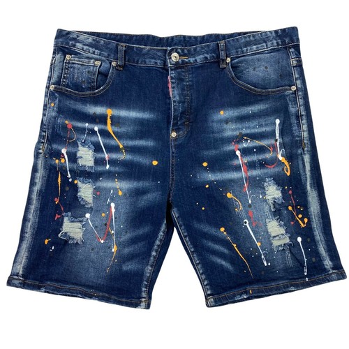 DSquared 2 Men's Painted Graffiti Distressed Denim Jean Shorts • Italy •  Size 38 | eBay