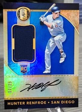 Hunter Renfroe 2017 Chronicles Gold Standard Rookie Autograph Jersey /25 #41