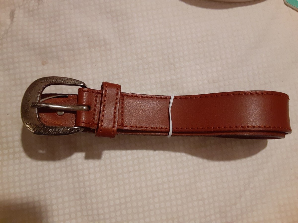 Vintage Light Brown Leather Albatros Belt Made in Italy ALBATROS  main image 3