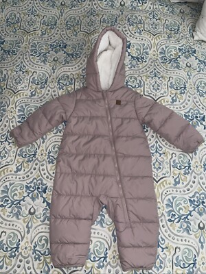 Little Planet By carter s Infant Snowsuit Sz 6-9 M Recycled Puffer One-Piece
