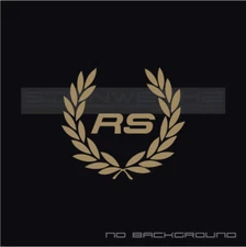 Audi RS Racing Wreath Decal Sticker logo A4 S4 S3 S5 A5 A6 R8 TTRS RS3 RS5 Pair