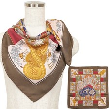 Hermes "LE TALOT" Carre 90 Silk 100 Scarf Vintage Rare Cleaned