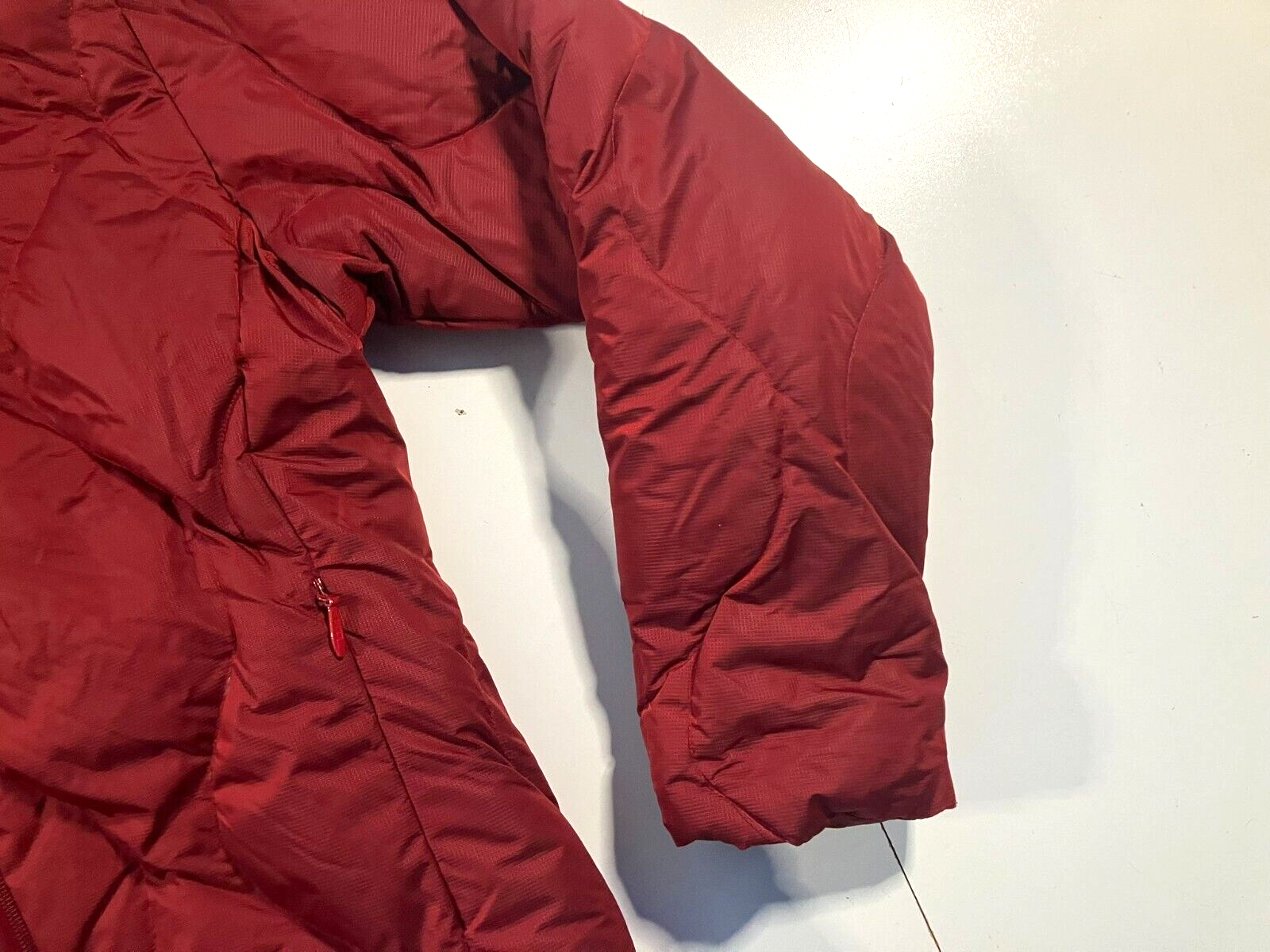 SALOMON GIACCA INVERNALE TRAPUNTATA PIUMINO rosso caldo sci snowboard puffer coat donna S M