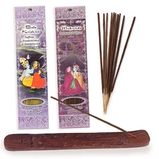 Prabhuji's Gifts Gopala, Gopinatha Hand-Rolled incense sticks - 2 packs of 10