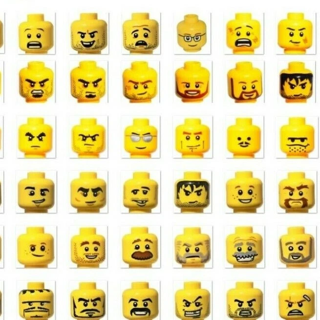 ☀️Lego YOU PICK YOUR HEAD Minfig minifigure mini figure face Male Boy Man Guy - Image 4 of 4