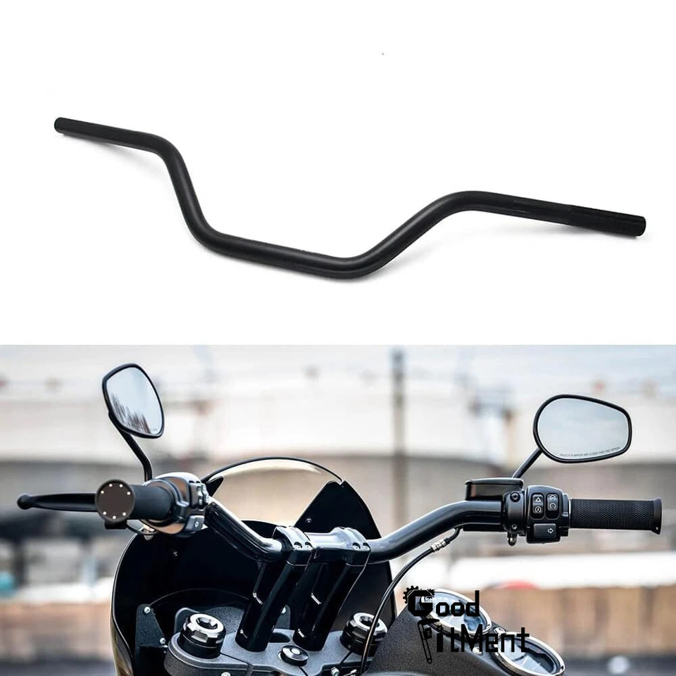 For Suzuki SV650S SV650 Matte Black Motorcycle Handlebar 7/8" Bars Euro Style - Image 3 of 4
