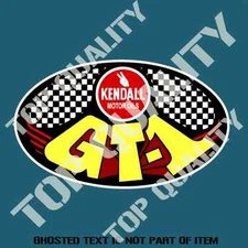 VINTAGE KENDALL GT1 MOTOR OIL Decal Sticker Vintage Americana Hot Rod Stickers