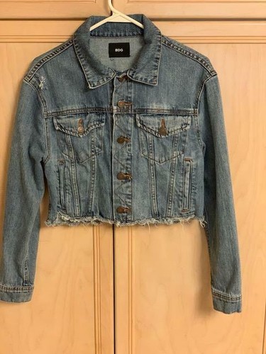 Cropped Denim Jacket Blue Jeans 