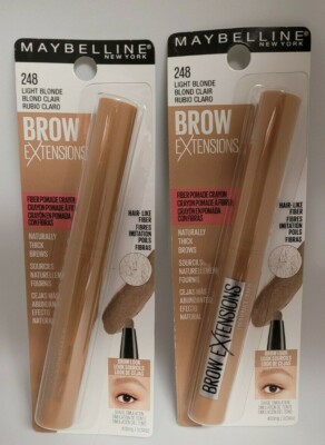 (Lot of 2 ) Maybelline Eye Brow Extensions Fiber Pomade Crayons 248  Blonde