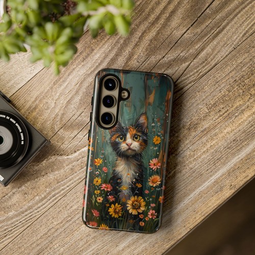 Calico Cat Pastel Floral Phone Case for iPhone, Samsung Galaxy, Pixel - 第 114/191 張圖片