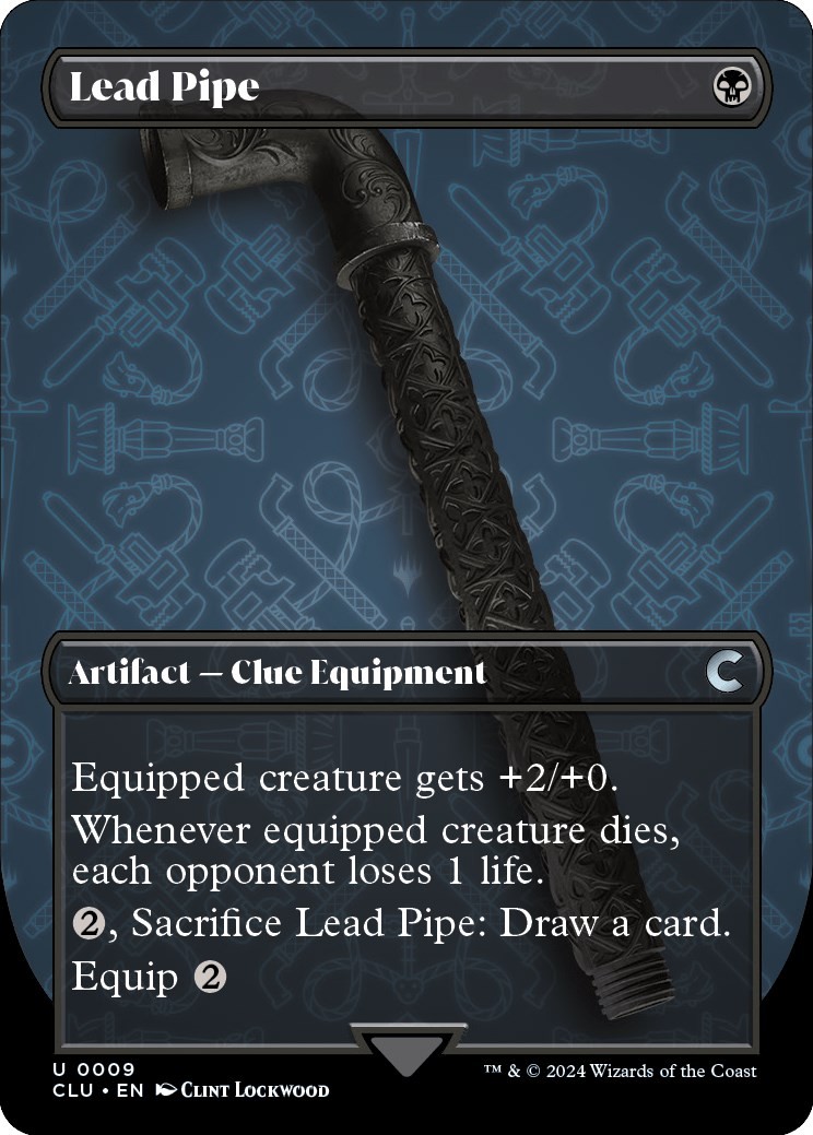 Lead Pipe (Borderless) - 9 - Ravnica: Clue Edition