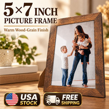 5x7 Picture Frame Rustic Linen Style Tabletop or Wall Photo Display