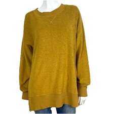 Aerie Yellow Sweatshirt Women's Size Small Medium Pullover Crew Neck Cozy Comfy