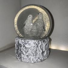 Large White Snowy 3 Penguin Snowglobe