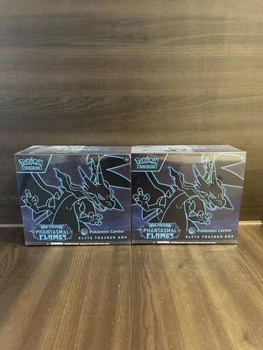 2 X Phantasmal Flames Pokemon Center Elite Trainer Box ETB Brand New Sealed 🚚