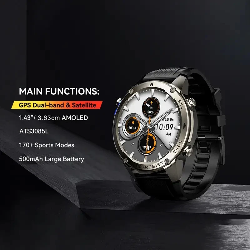 Smart Watch Fitness GPS Tracker HD AMOLED TouchScreen BluetoothCall Unisex 77/80