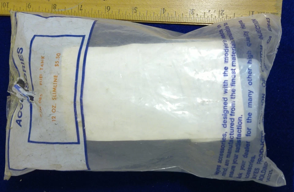 Hayes Products 12 oz Slim Fuel Tank #085 - TANK ONLY - OPENED BAG - Image 2 of 3