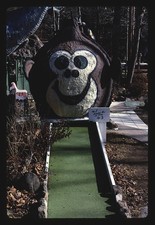 Photo:Gatlinburg Tennessee 1984 Monkey Jolly Golf Route 441 Mini Golf Sign