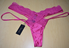 NWT Pink Satin strappy Frederick's Hollywood Tanga Thong Panty XXL 2x 2XL