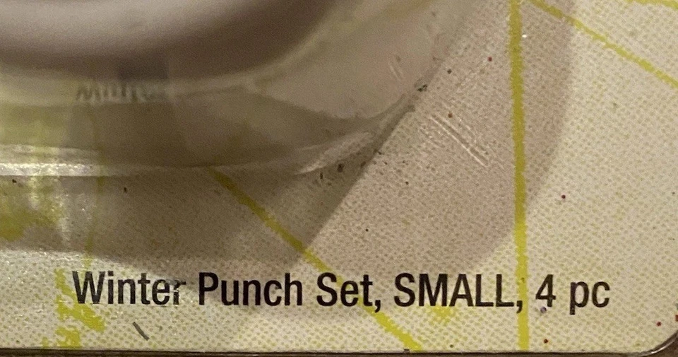 The Paper Studio Winter Punch Set Of 4 Tree Snowflake Snowman Reindeer - Image 4 of 4