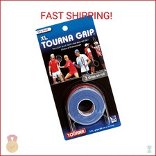 Tourna Grip XL Original Dry Feel Tennis Grip TG-1-XL Blue, 3 grips on roll, 99