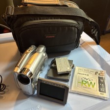 Canon DC220 Mini DVD Disc Camcorder Handheld Camera Video Recorder Batteries Bag
