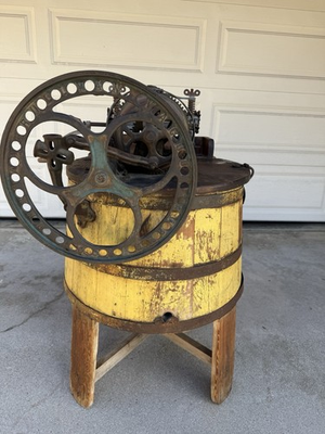 #ad #ad Antique Rullman Wooden Tub Washing Machine w Wringer c. 1907–1910 $400.00