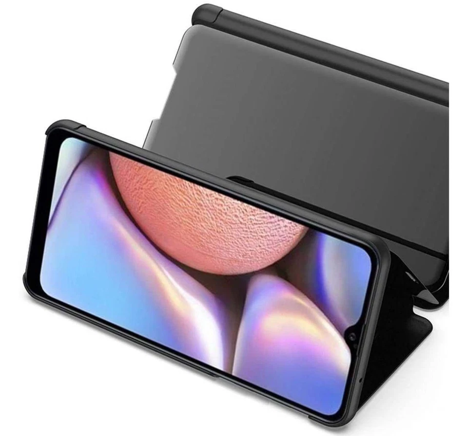 Flip Cover Clear View Hülle Für Samsung Galaxy A01 Farbe Schwarz - Bild 3 von 3