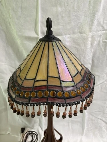 Quoizel TF6822OP Tiffany 1 Light 27" Tall Table Lamp in Brushed Bullion.   - Picture 2 of 3