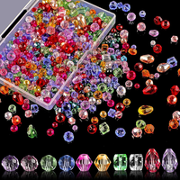 Perlen Zum AuffäDeln, 600 StüCk Facettierte Glasperlen Glitzerperlen, Perlen FüR