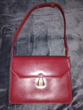 Gucci Handtasche in burgunderrot aus Leder Vintage