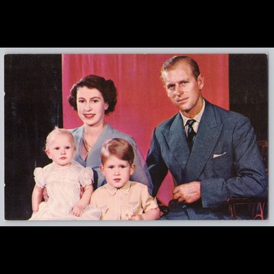 Postcard The Royal Family Queen Elizabeth II Prince Philip