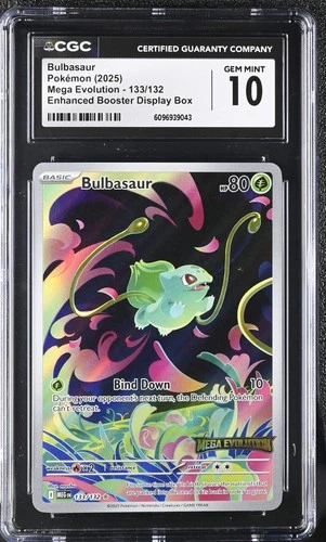Bulbasaur 133/132 CGC 10 Gem Mint 2025 Stamped Promo Box Mega Evolution Pokemon